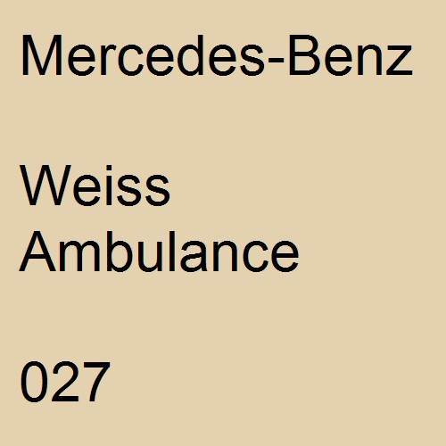 Mercedes-Benz, Weiss Ambulance, 027.